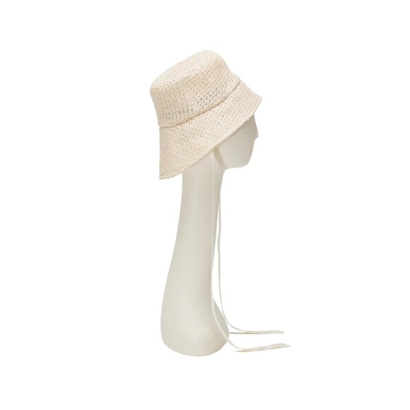 NEW Eugenia Kim Ally Bucket Hat in Cream/Silver